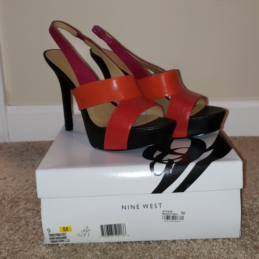 Nine West Colorblock Sandals Size 9